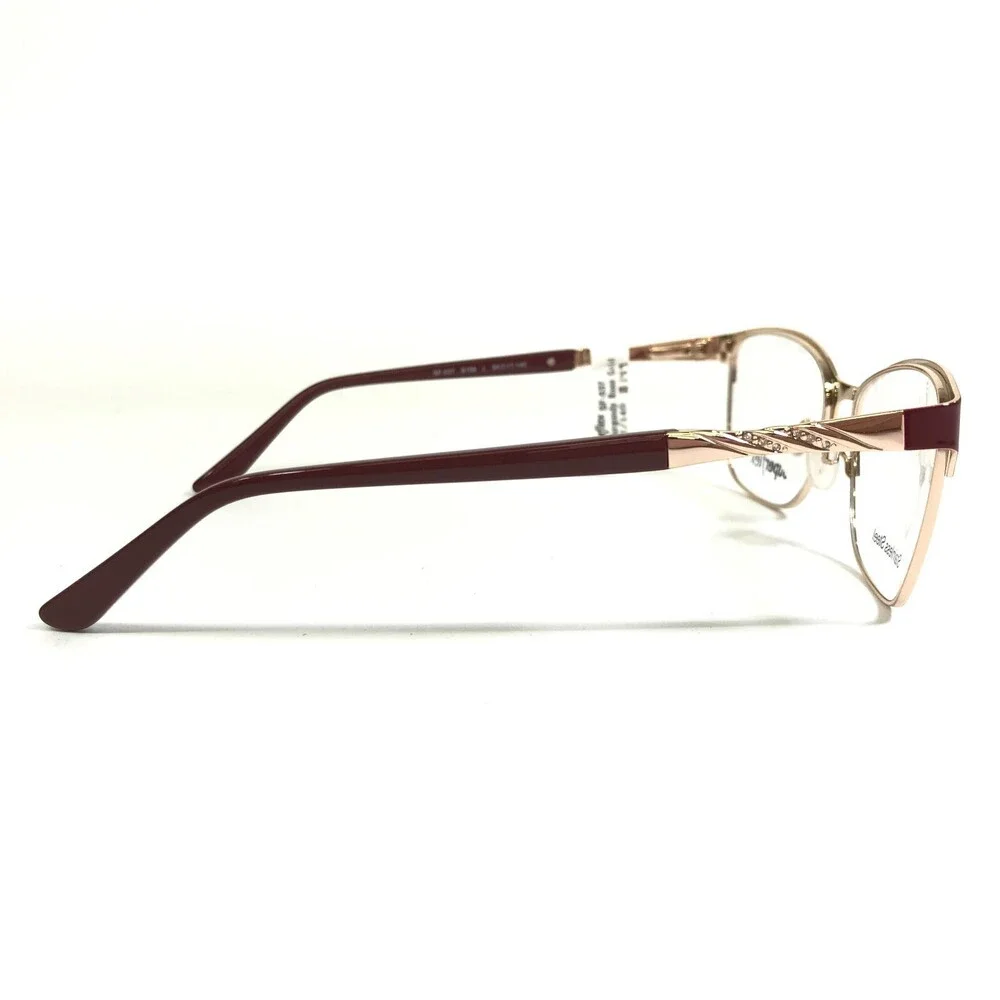SuperFlex Eyeglasses Frames SF-537 S106 Red Gold Cat Eye Square 55-17-140